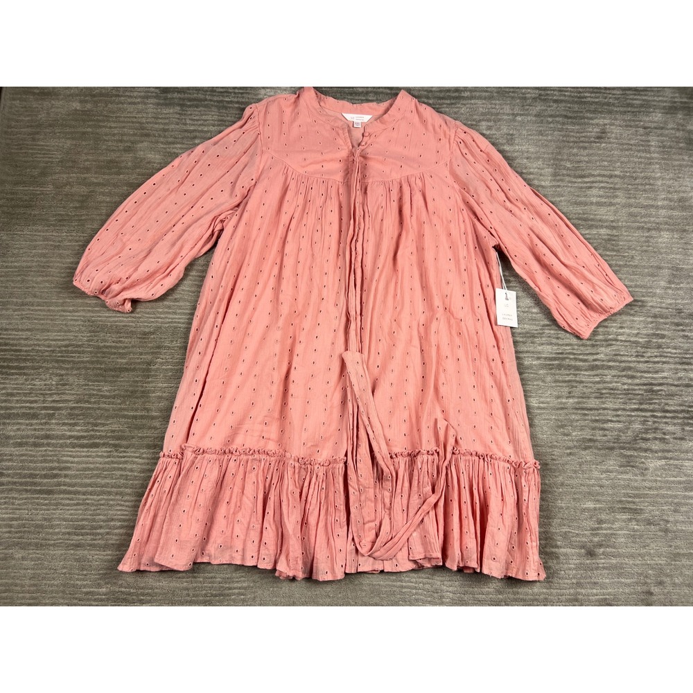 LC Lauren Conrad Dusty Rose Eyelet Mini Dress
